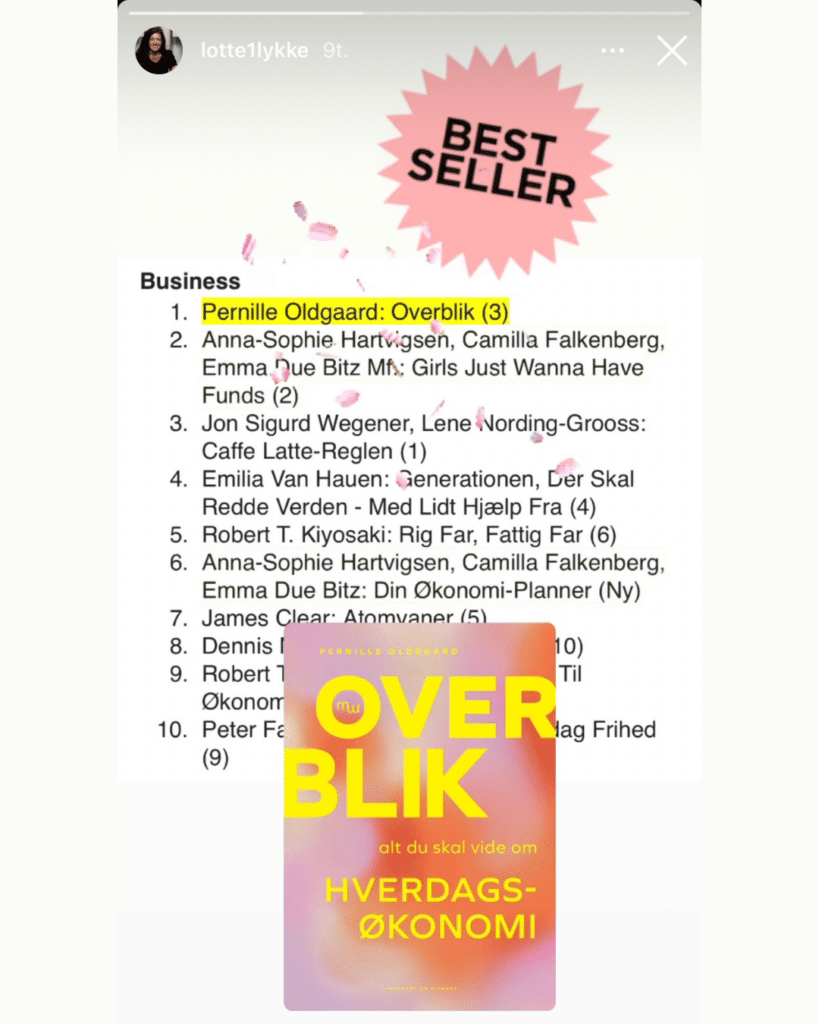 Overblik nr. 1 på bestsellerlisten i Business